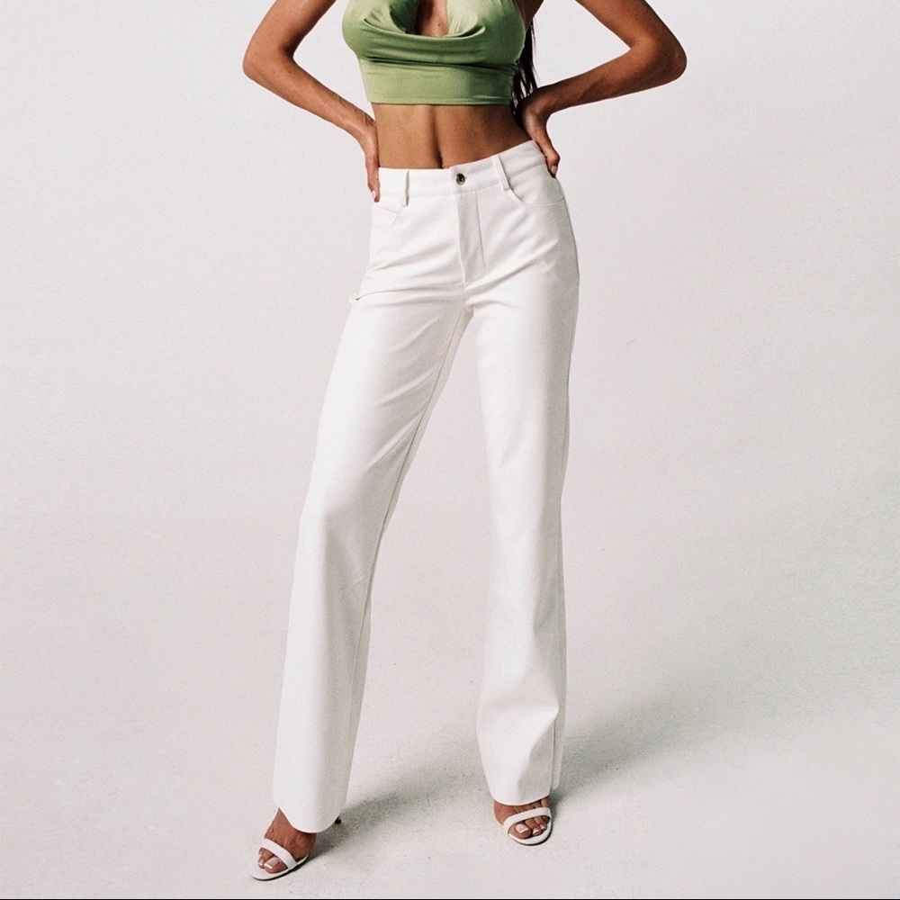 NWT TigerMist White Maxine Leather Pants size XS